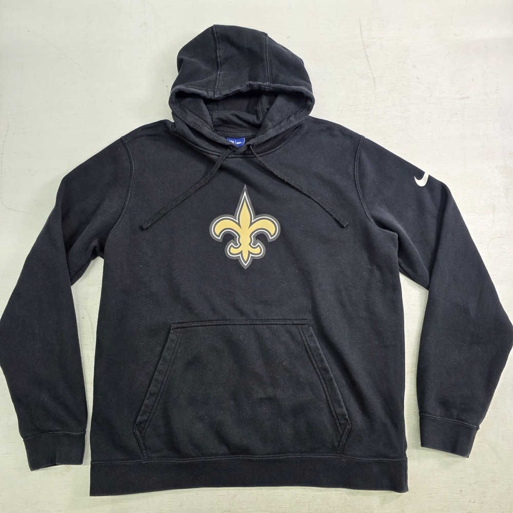 Nike Blue Tag New Orleans Saints NFL Logo Pullover Hoodie Sweatshirt Men's Sz L